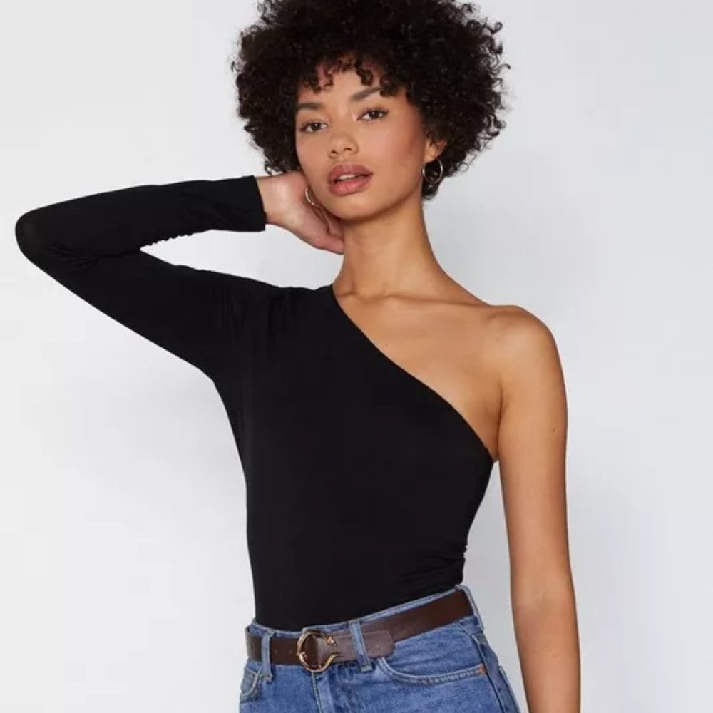 NWT Nasty Gal One-Up 'Em One Shoulder Bodysuit